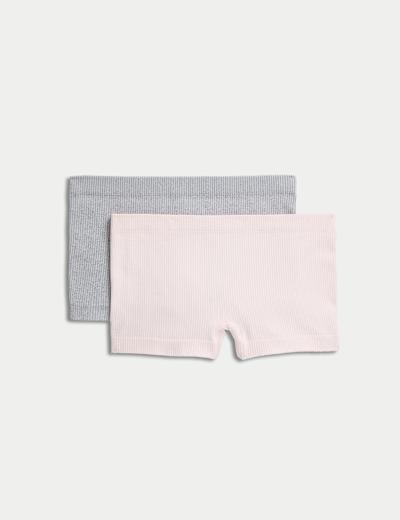 2pk Ribbed Shorts (9-16 Yrs)