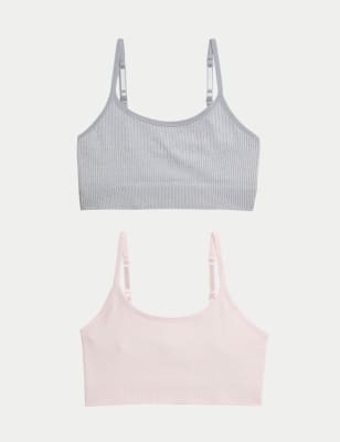 2pk Ribbed Crop Tops (9-16 Yrs)