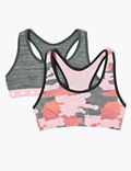 2 Pack Seamfree Camouflage Crop Tops (6-16 Yrs)