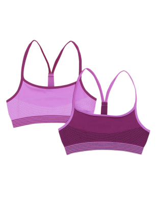 

M&S Collection 2er-Pack nahtlose Träger-Bustiers (6-16 J.) - Bright Mauve, Bright Mauve