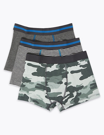 5 Pack Cotton with Stretch Camo Trunks (2-16 Yrs)