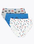 7 Pack Cotton with Stretch Transport Briefs (2-7 Yrs)
