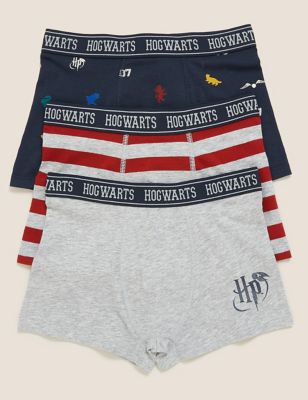 lot de 3 boxers en coton à motif Harry Potter™ (du 2 au 16 ans) - Navy Mix