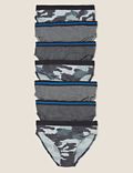7pk Pure Cotton Patterned Briefs (2-16 Yrs)