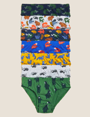 

M&S Collection Pack de 7 calzoncillos de animales (27 1/2 lbs - 7 años) - Multi, Multi
