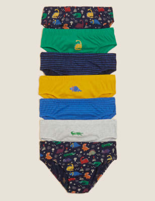 

Boys M&S Collection 7pk Pure Cotton Dinosaur Briefs (18 Mths - 7 Yrs) - Multi, Multi