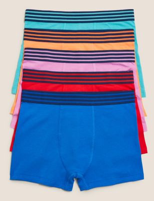 Lot de 5 boxers en coton extensible à motif coloré (du 2 au 16 ans) - Multi/Brights
