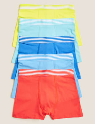 

Boys M&S Collection 5pk Cotton Rich Trunks (2-16 Yrs) - Multi/Brights, Multi/Brights