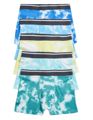 

Boys M&S Collection 5pk Cotton Rich Tie Dye Trunks (2-16 Yrs) - Multi, Multi