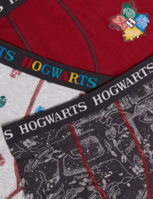 

Boys M&S Collection 3pk Harry Potter™ Pure Cotton Trunks (6-16 Yrs) - Multi, Multi