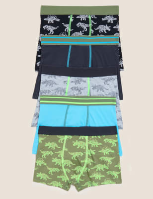 

Boys M&S Collection 5pk Cotton Rich Dinosaur Trunks (2-16 Yrs) - Khaki Mix, Khaki Mix