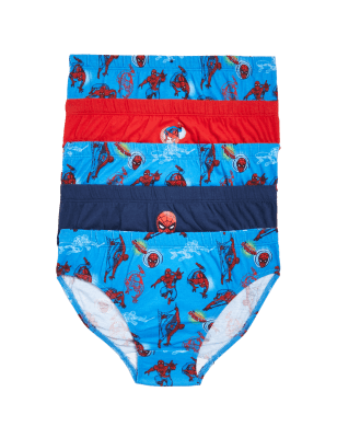 

Boys M&S Collection 5pk Pure Cotton Spider-Man™ Briefs (2-8 Yrs) - Multi, Multi