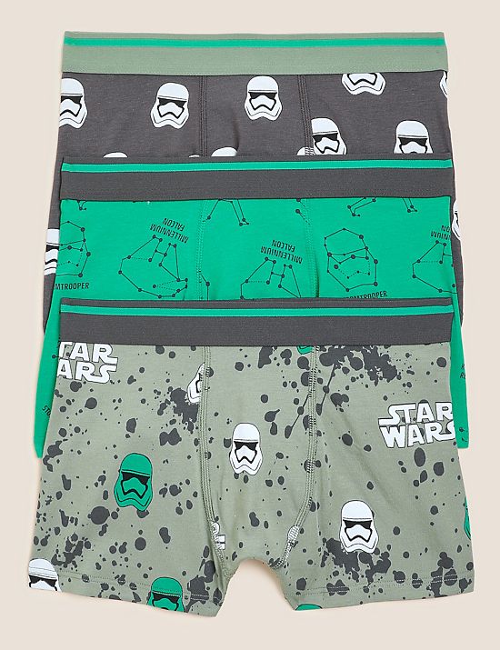 Lot de 3&nbsp;boxers en coton à motif Star Wars™ (du 5 au 14&nbsp;ans)