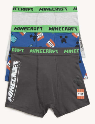 3pk Cotton Rich Minecraft™ Trunks