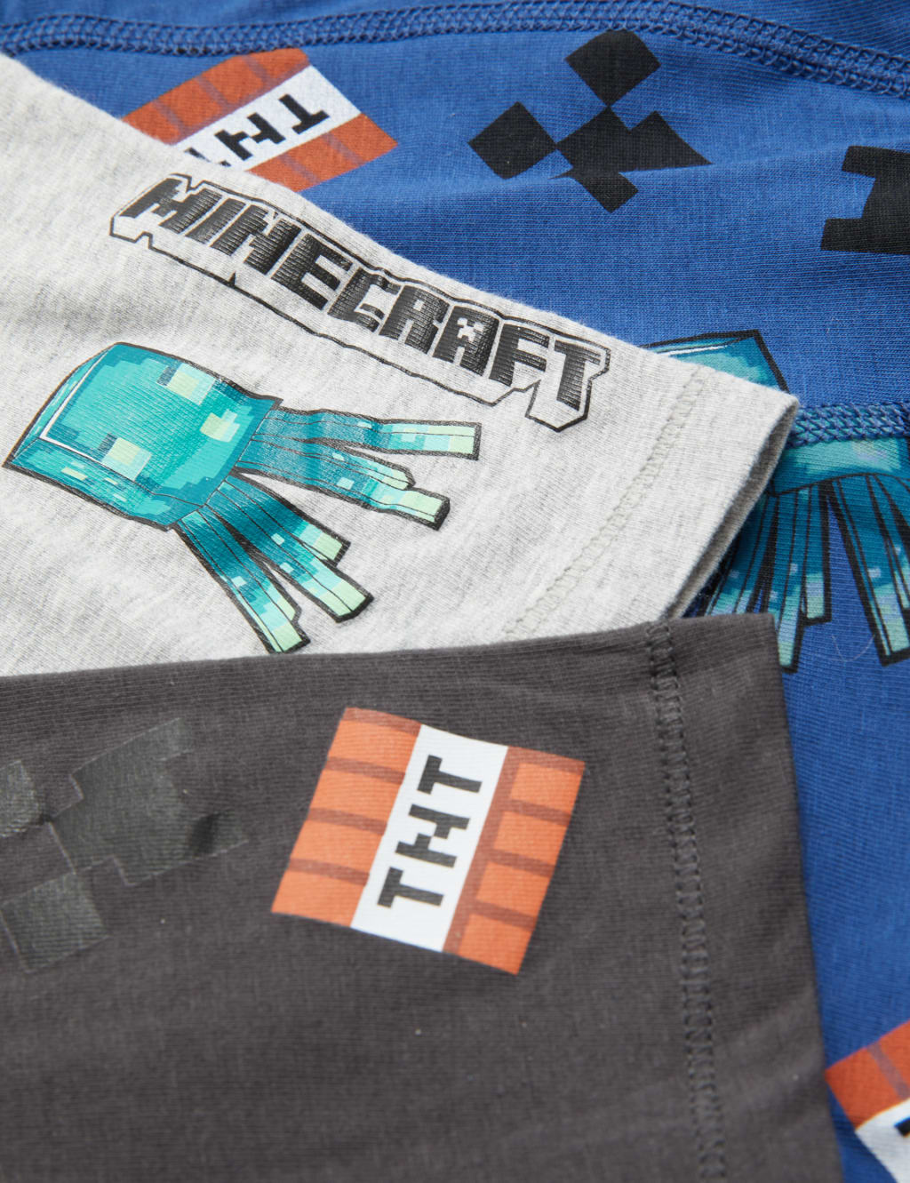 3pk Cotton Rich Minecraft™ Trunks (5-16 Yrs) image 2