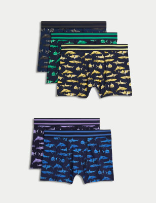 5pk Cotton Rich Camo Trunks (5 - 16 Yrs)