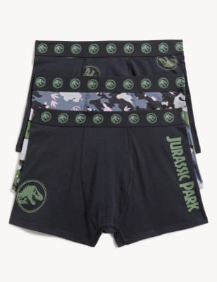 

Boys M&S Collection 3pk Cotton Rich Jurassic Park™ Trunks (6-16 Yrs) - Khaki Mix, Khaki Mix
