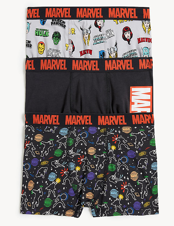 Lot de 3&nbsp;boxers en coton à motif Marvel™ (du 3 au 16&nbsp;ans) - LU