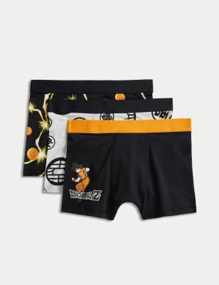 

Boys M&S Collection 3pk Cotton Rich DragonBall Z™ Trunks (5-16 Yrs) - Black Mix, Black Mix