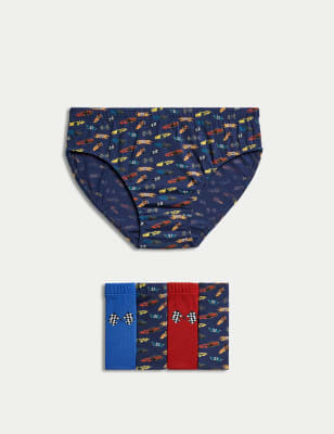 

M&S Collection 5er-Pack Slips aus reiner Baumwolle mit Cars™-Motiv (2 Monate-10 Jahre) - Multi, Multi