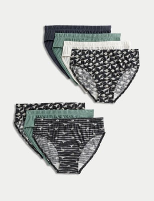 

M&S Collection Pack de 7 calzoncillos de dinosaurios 100% algodón (2-10 años) - Black Mix, Black Mix
