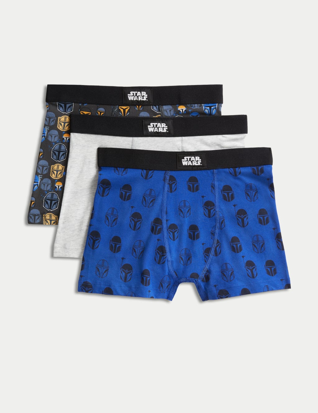 3pk Cotton Rich Star Wars™ Trunks (5-16 Yrs) image 1