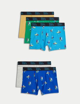 5er-Pack Shorts mit hohem Baumwollanteil und Koalamotiv (3–8 Jahre) - AT