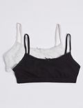 2 Pack Cotton Cropped Tops (6-16 Years)
