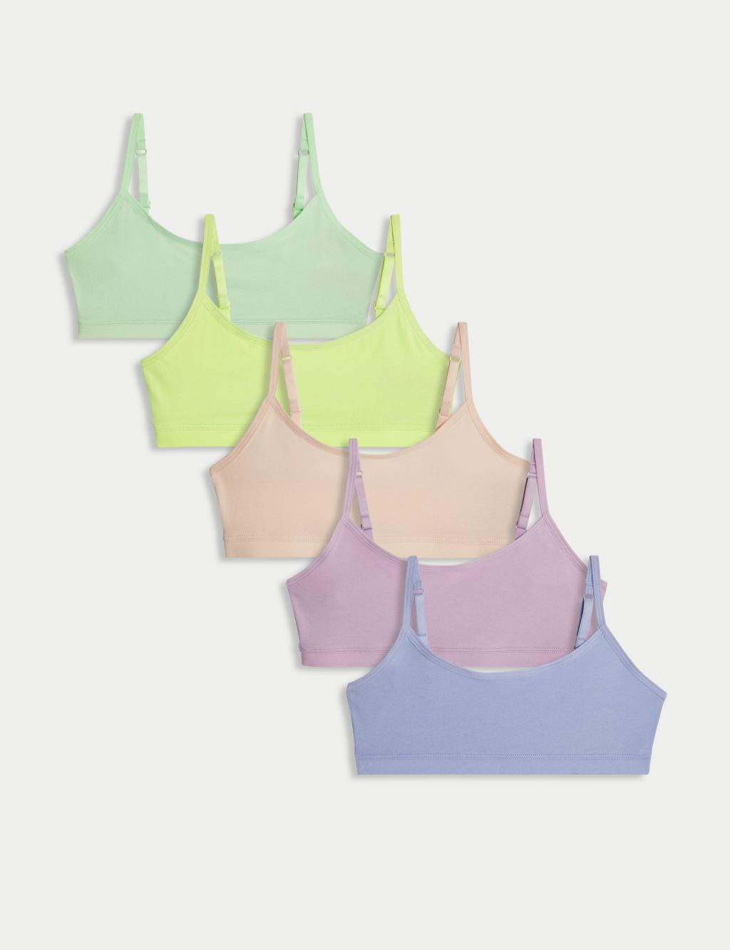 DEENAGER COTTON CAMI BRA FOR GIRLS (10 to 12 YEARS) PACK OF 6