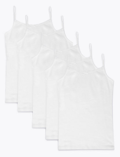 5 Pack Pure Cotton Camisole (18 Months - 16 Years)