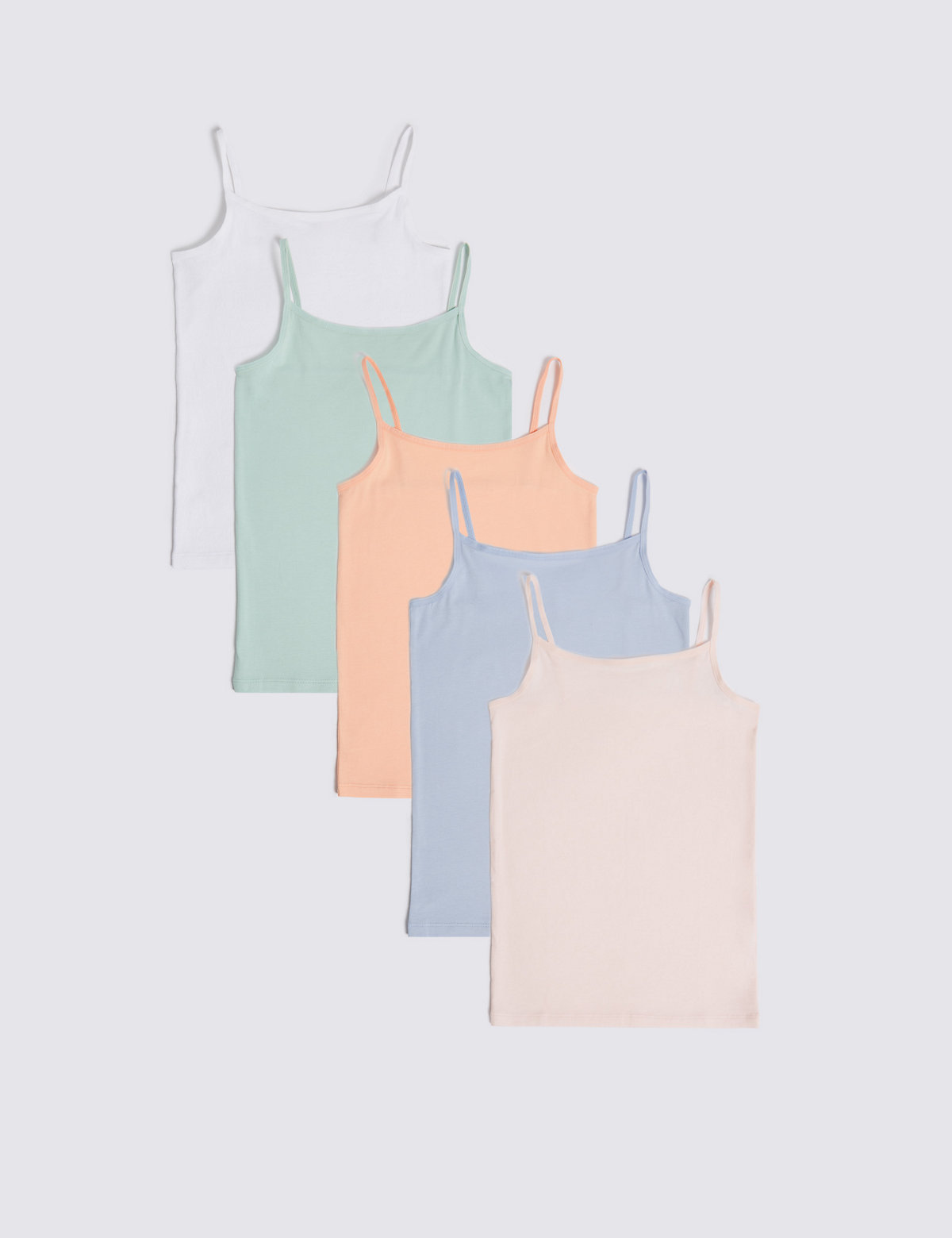 5 Pack Cotton with Stretch Camisole