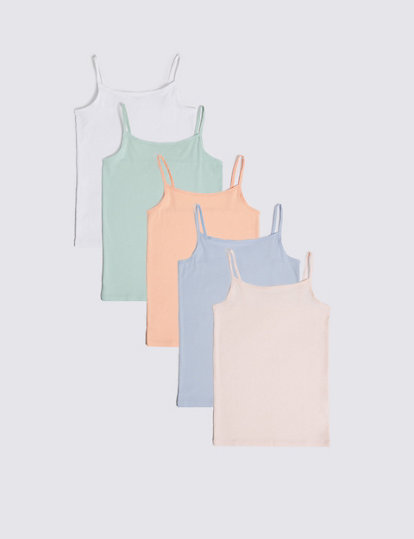 5 Pack Cotton with Stretch Camisole