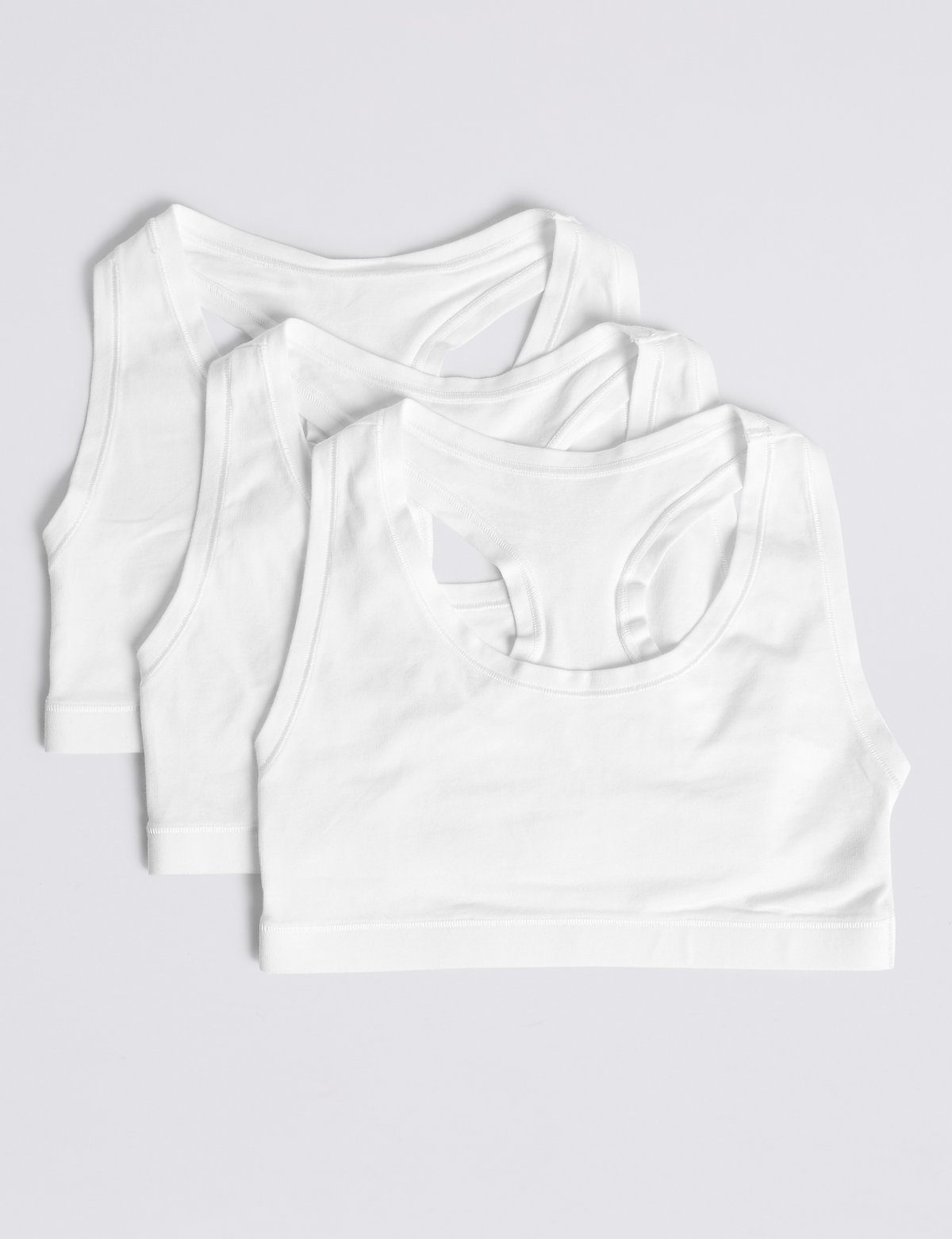 3 Pack Flexifit™ Cropped Tops (6-16 Years)