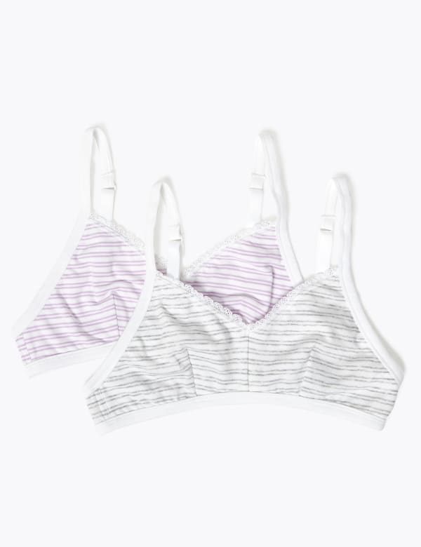 2 Pack Cotton Flexifit™ First Bras A-B