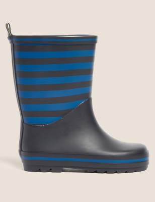 Bottes enfants à rayures (du 21,5 au 30,5) - Navy Mix