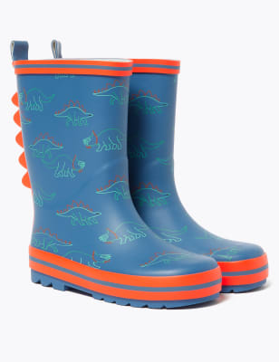 

M&S Collection Gummistiefel mit Dinosauriermotiv für Kinder (21,5-30,5) - Blue Mix, Blue Mix
