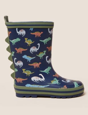 Regenlaarzen met dinosaurusmotief voor (maat 19,5-32) | M&S