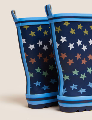 

Unisex,Boys,Girls M&S Collection Kids' Star Wellies (4 Small - 12 Small) - Blue Mix, Blue Mix