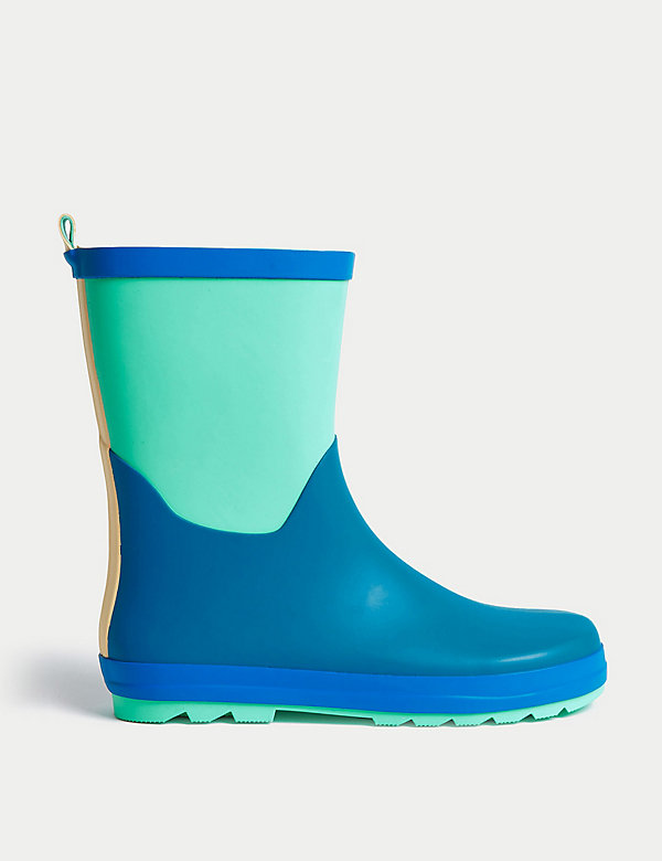 Kids' Colour Block Wellies (4 Small - 7 Large) - IL