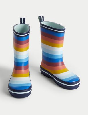 Kids' Striped Wellies (4 Small - 7 Large)