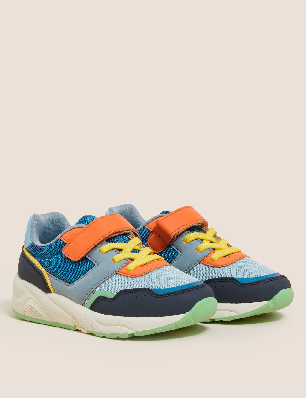 Kids' Freshfeet™ Colour Block Trainers (4 Small - 13 Small) image 1