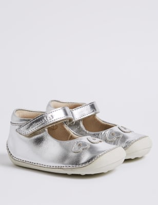 silver baby booties