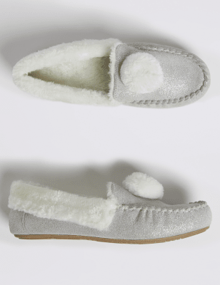 m&s moccasin slippers