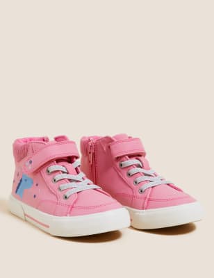 

M&S Collection Zapatillas deportivas altas infantiles Freshfeet™ con diseño de unicornios (5 pequeño-12 pequeño) - Pink, Pink