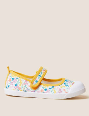 

Girls M&S Collection Kids' Freshfeet™ Floral Mary Jane Pumps (3 Small - 13 Small) - Yellow Mix, Yellow Mix