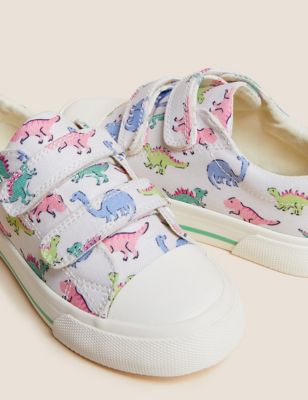 

Boys M&S Collection Kids' Freshfeet™ Riptape Dinosaur Trainers (3 Small -13 Small) - White Mix, White Mix