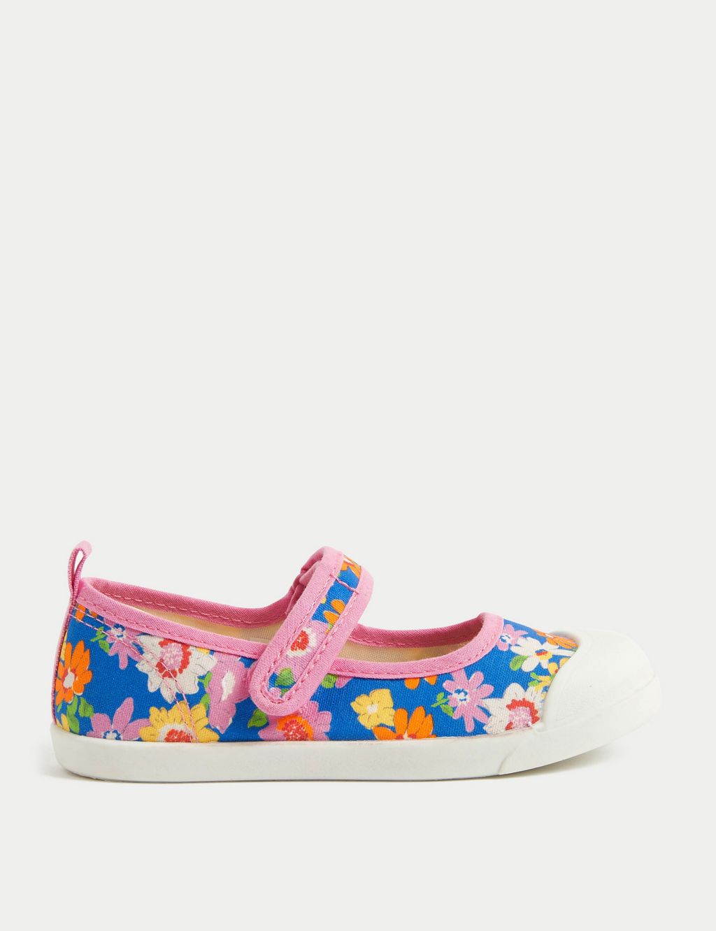 Kids’ Riptape Floral Mary Jane Shoes (4 Small - 13 Small) image 1
