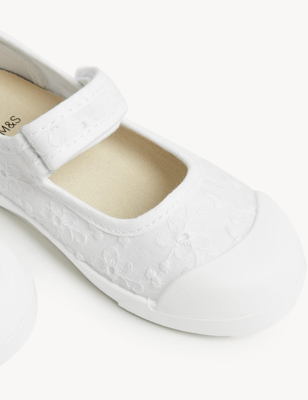 Kids’ Embroidered Riptape Mary Jane Shoes (4 Small - 13 Small) image 2