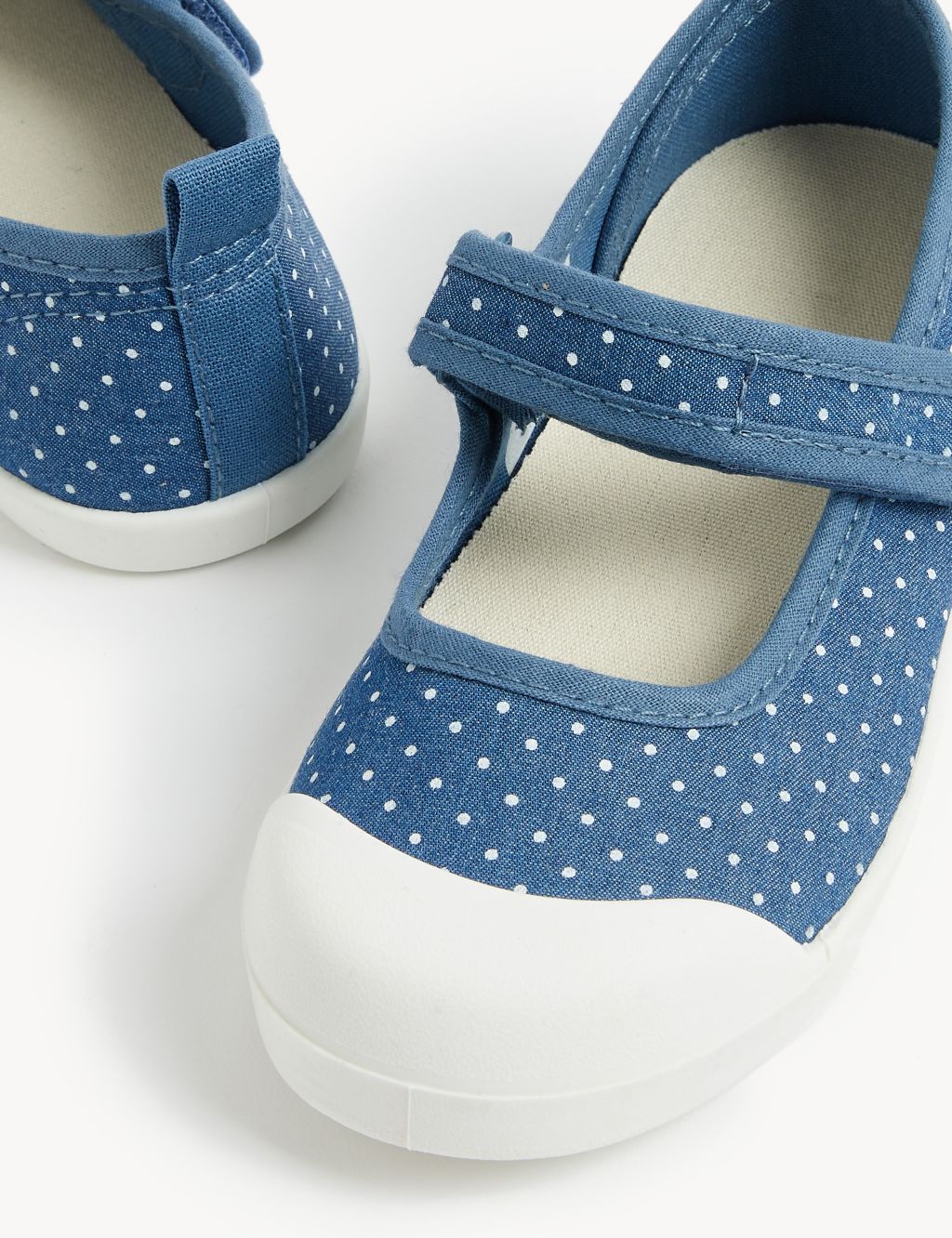 Kids’ Denim Riptape Spot Mary Jane Shoes (4 Small - 13 Small) image 2