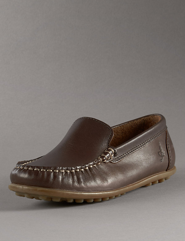 Kids' Leather Slip-On Shoes - QA